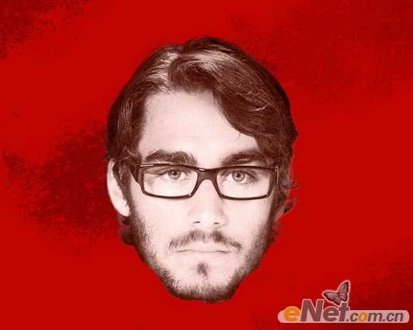 ‘photoshop利用画笔及图层样式制作颓废的古典头像海报‘