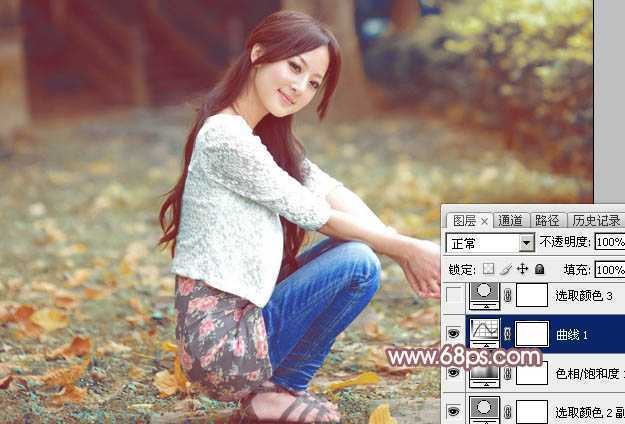 ‘Photoshop为果子美女打造甜美的柔橙色‘