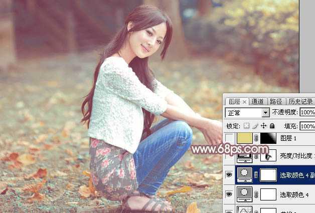 ‘Photoshop为果子美女打造甜美的柔橙色‘