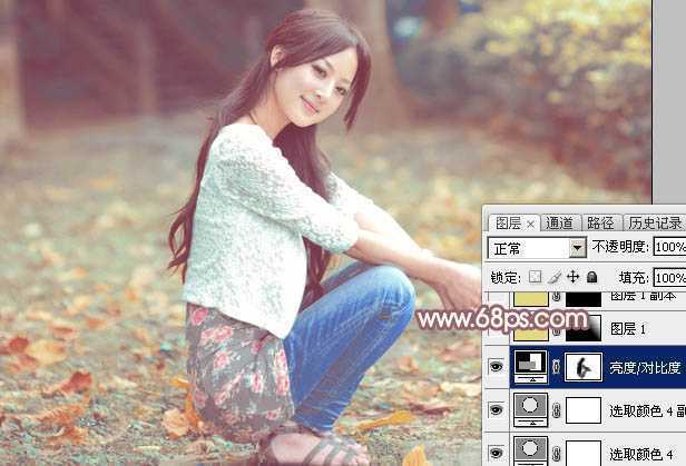 ‘Photoshop为果子美女打造甜美的柔橙色‘