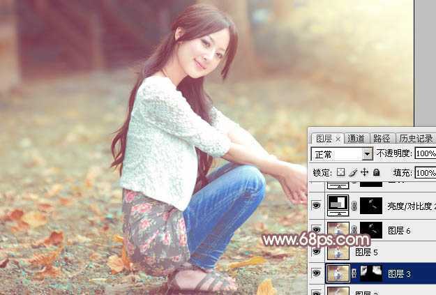 ‘Photoshop为果子美女打造甜美的柔橙色‘