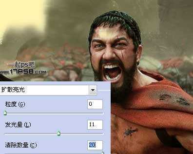 ‘photoshop将斯巴达300勇士图片制作出电影效果‘