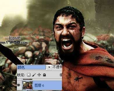 ‘photoshop将斯巴达300勇士图片制作出电影效果‘