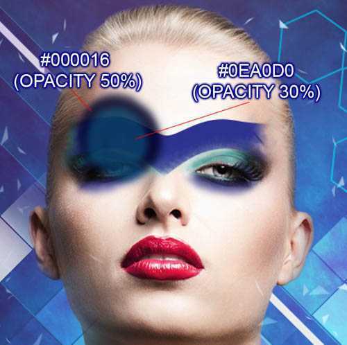 ‘Photoshop设计打造绚丽的蓝色潮装人物海报‘