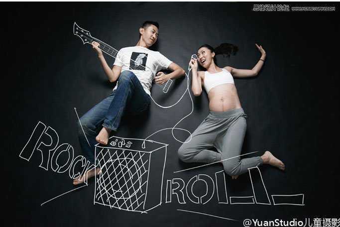 ‘Photoshop合成创意卡通手绘背景照片‘