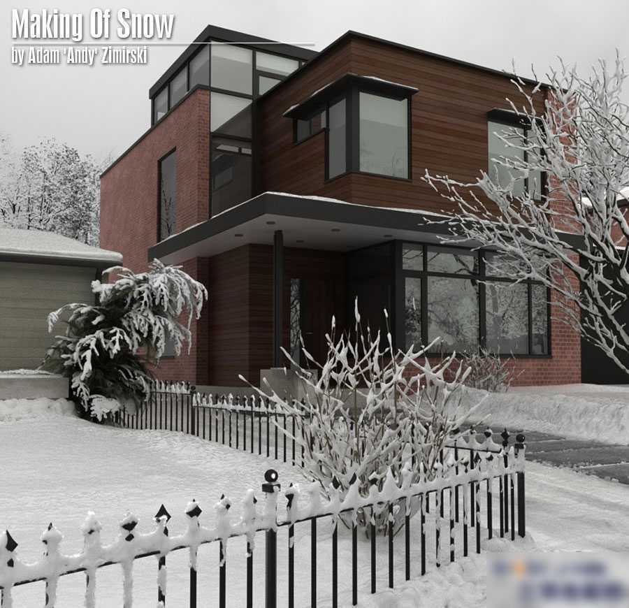 3DSMAX制作雪的材质 脚本之家 3DSMAX材质教程