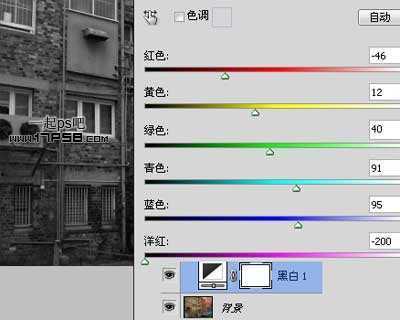 ‘photoshop将帅哥图片合成超酷的雨夜黑白插画效果‘