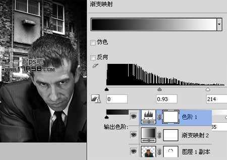 ‘photoshop将帅哥图片合成超酷的雨夜黑白插画效果‘