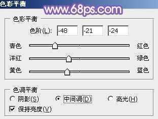 ‘Photoshop将青绿的外景婚片调成柔美的淡紫色‘