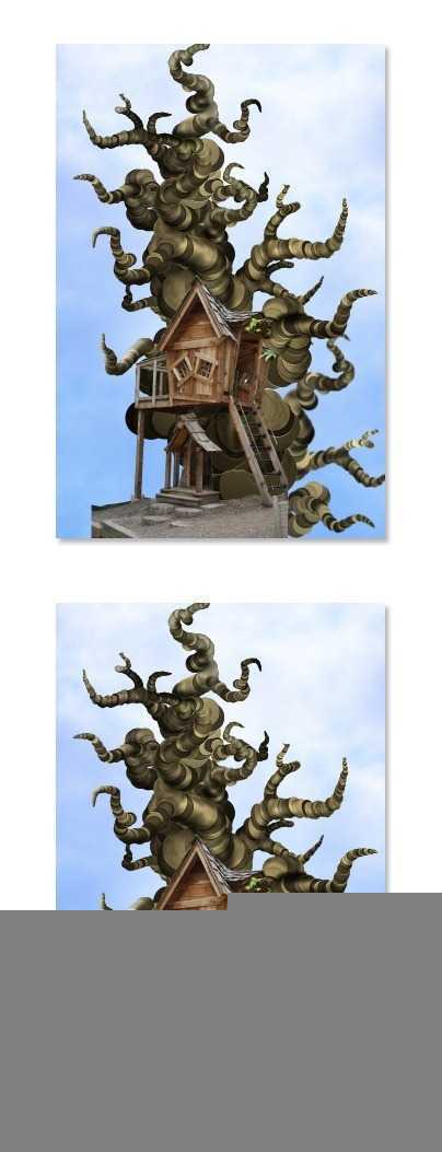 ‘PhotoShop设计打造出奇特童话般的精灵小木屋教程‘