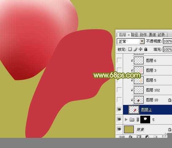 ‘Photoshop设计制作一朵的粉嫩的玫瑰花‘