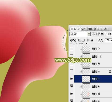‘Photoshop设计制作一朵的粉嫩的玫瑰花‘