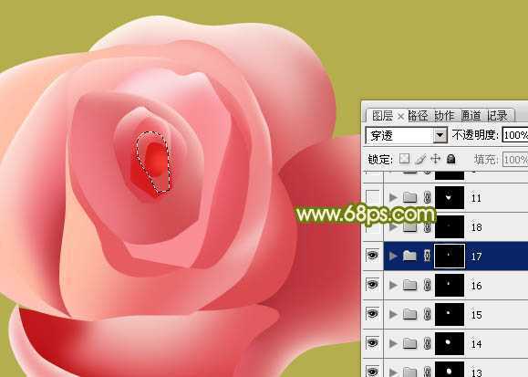‘Photoshop设计制作一朵的粉嫩的玫瑰花‘