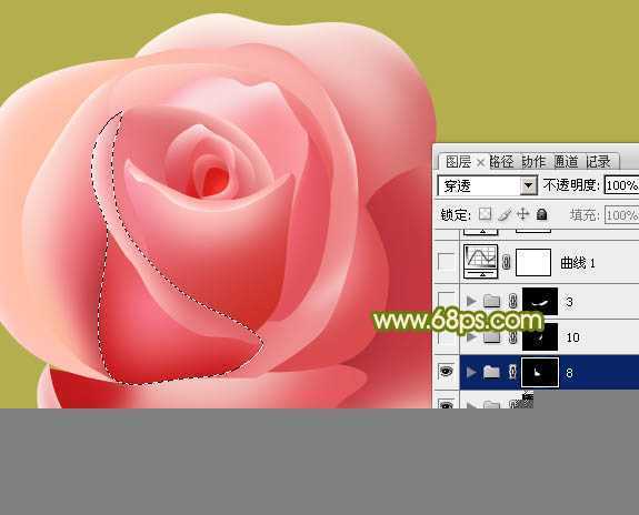 ‘Photoshop设计制作一朵的粉嫩的玫瑰花‘