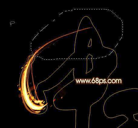 ‘Photoshop制作非常流畅的中秋火焰光丝字‘