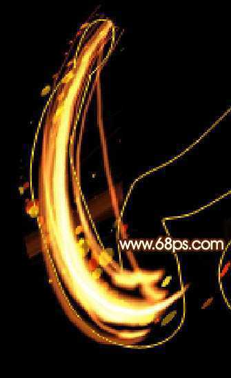 ‘Photoshop制作非常流畅的中秋火焰光丝字‘