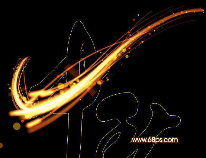 ‘Photoshop制作非常流畅的中秋火焰光丝字‘