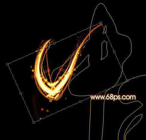 ‘Photoshop制作非常流畅的中秋火焰光丝字‘