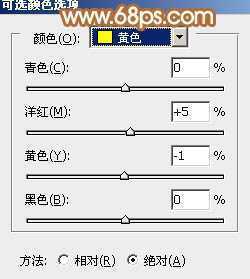 ‘Photoshop为树林美女图片调制出柔和的淡黄早秋色‘