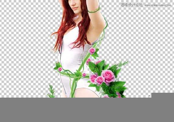 ‘使用Photoshop合成藤蔓装饰的少女场景图教程‘