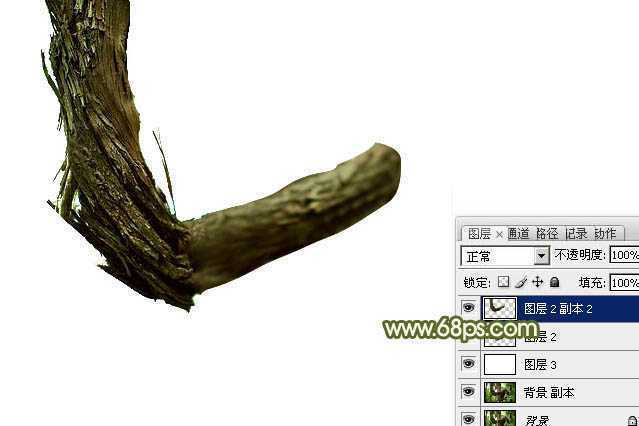 ‘Photoshop制作创意的古树藤连写字‘