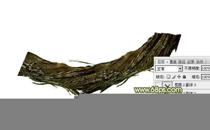 ‘Photoshop制作创意的古树藤连写字‘