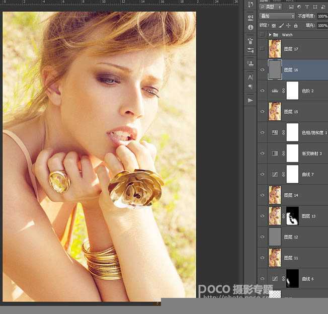 ‘Photoshop为脸部有阴影的人像磨皮及光影美化‘