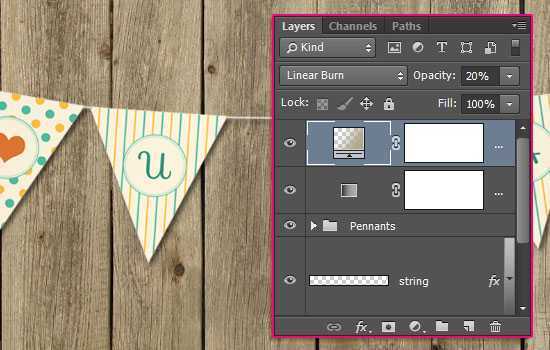‘Photoshop设计一个简单的三角旗横幅‘