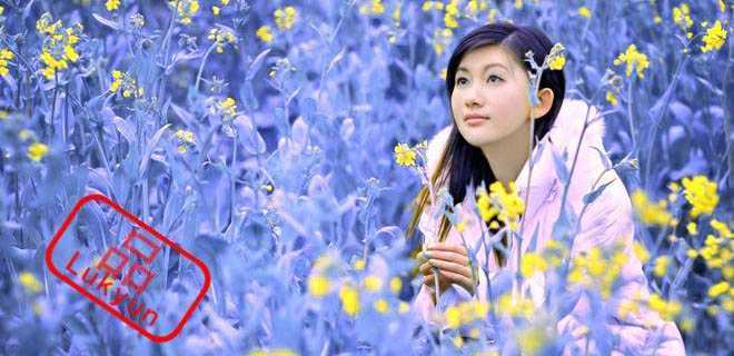 ‘Photoshop制作梦幻的蓝紫色人物签名效果‘