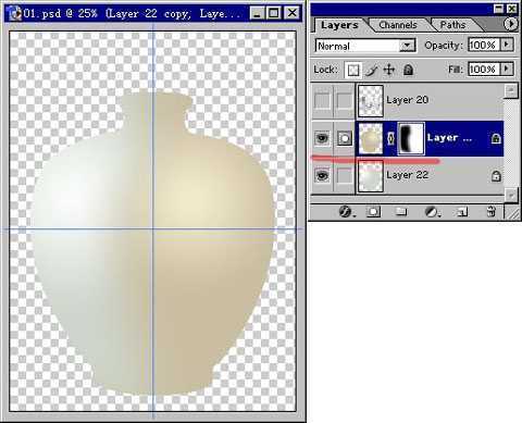 ‘Photoshop绘制出逼真精美的彩绘国画陶瓷‘
