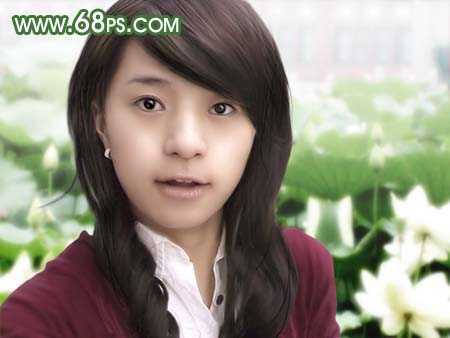 Photoshop突出MM照片意境让画面清晰