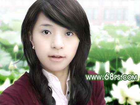 Photoshop突出MM照片意境让画面清晰