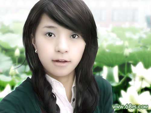 Photoshop突出MM照片意境让画面清晰