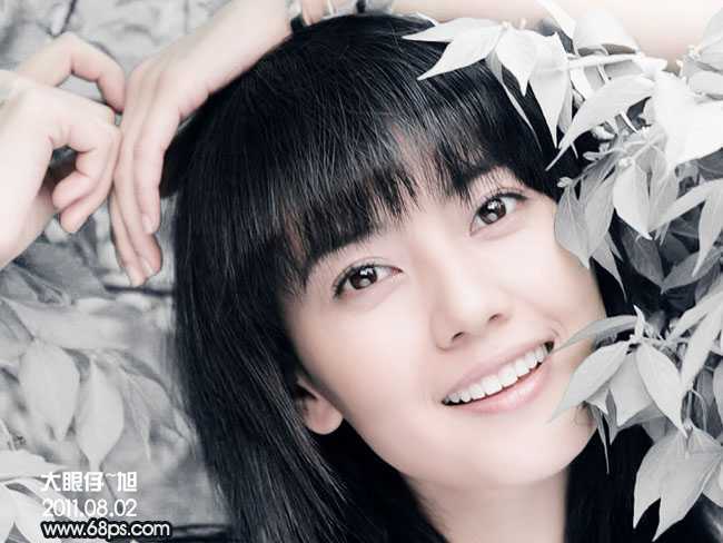 ‘Photoshop将绿色背景美女图片打造出非常干净的中性色效果‘