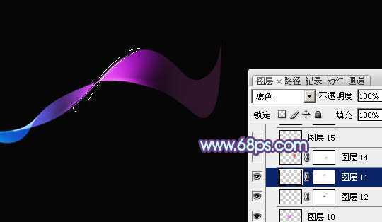 ‘Photoshop设计制作出漂亮的彩色叠加组合光束‘