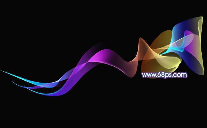 ‘Photoshop设计制作出漂亮的彩色叠加组合光束‘