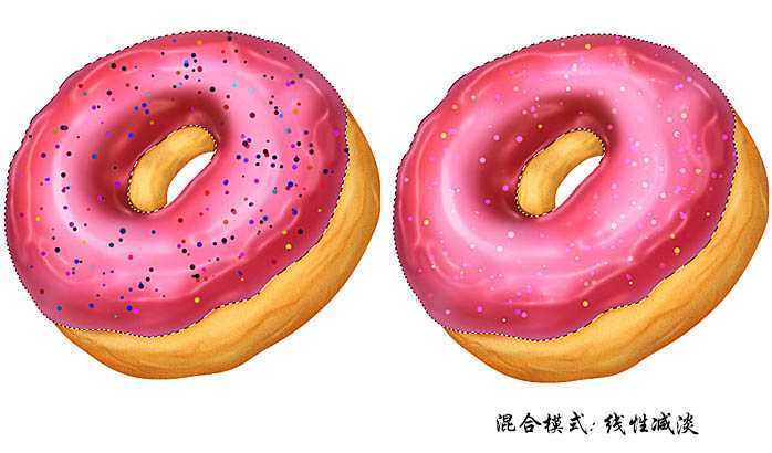 ‘Photoshop绘制漂亮的草莓味双层甜甜圈饼干‘