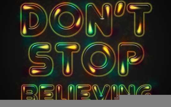 ‘Photoshop制作出漂亮的彩色萤火水晶字效果‘