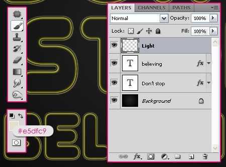 ‘Photoshop制作出漂亮的彩色萤火水晶字效果‘