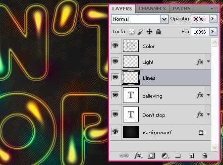 ‘Photoshop制作出漂亮的彩色萤火水晶字效果‘