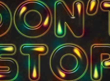 ‘Photoshop制作出漂亮的彩色萤火水晶字效果‘