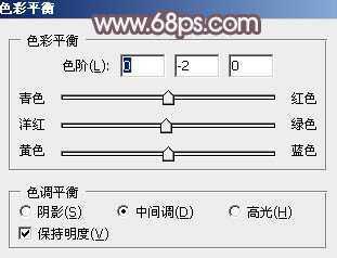 ‘Photoshop调制出唯美的中性淡粉蓝色铁轨美女图片‘