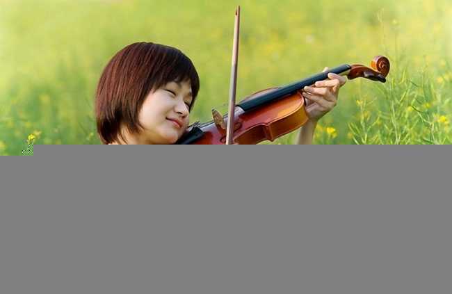 ‘Photoshop将油菜花美女图片跳出漂亮的橙黄色‘