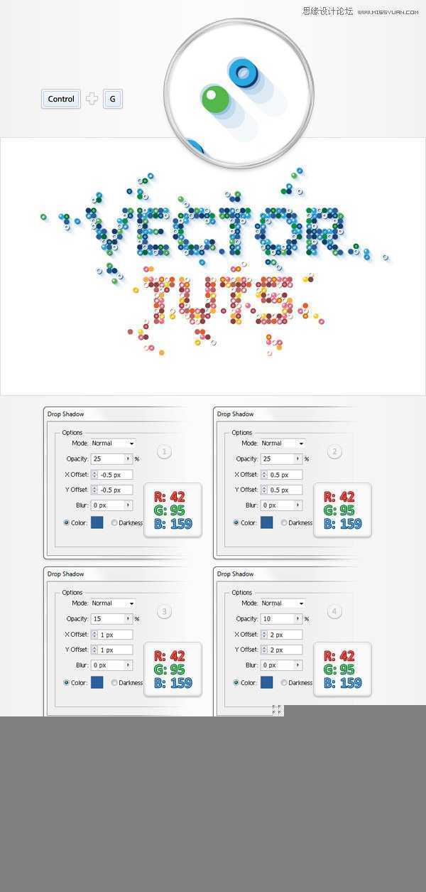 Illustrator制作马赛克效果的艺术字教程,破洛洛