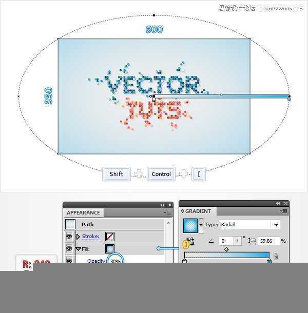 Illustrator制作马赛克效果的艺术字教程,破洛洛