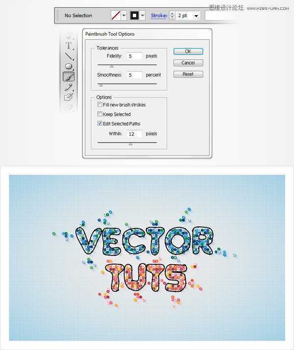 Illustrator制作马赛克效果的艺术字教程,破洛洛