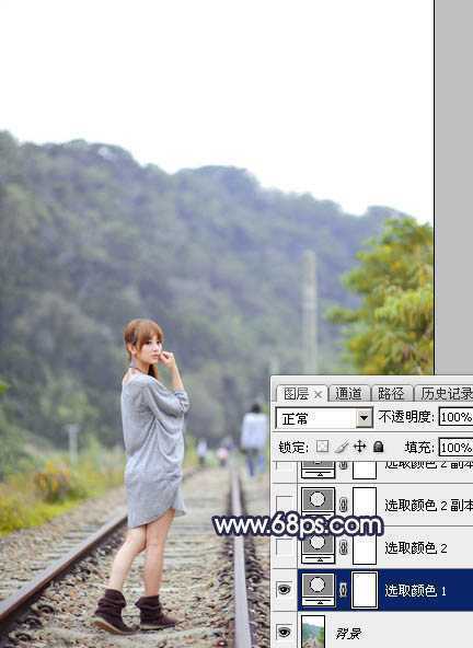 ‘Photoshop调出唯美的暗调霞光色的外景泛白图片‘