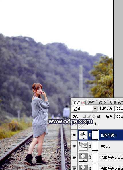 ‘Photoshop调出唯美的暗调霞光色的外景泛白图片‘