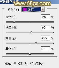 ‘Photoshop为野花中的美女打造出唯美的粉黄色‘