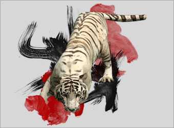 Photoshop水墨画笔刷绘古典水墨风格画